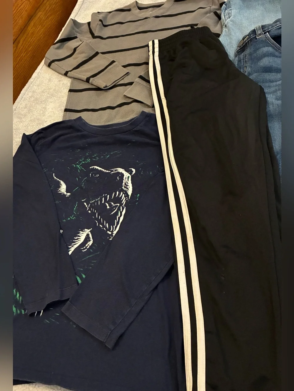 Kids Boys Bundle 7 Piece - 3 Pants 4 Long Sleeve Shirts Size 10/12